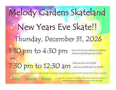 December 31st, 2026 - New Years Eve Skate